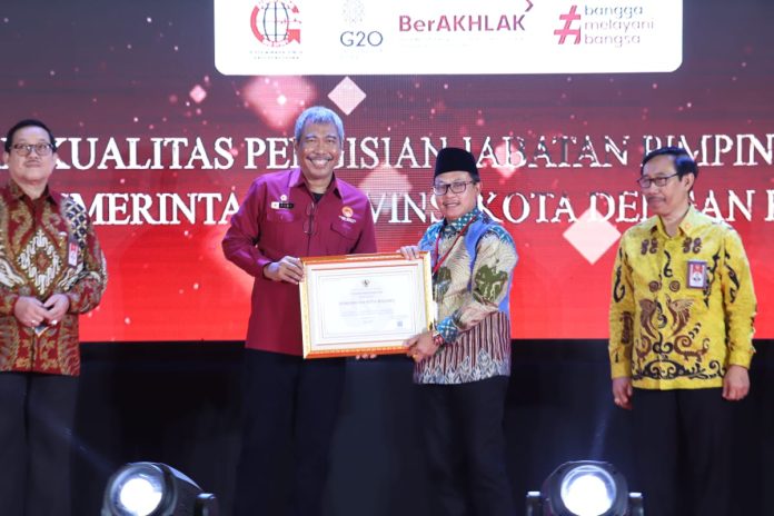 Wali Kota Malang Terima Penghargaan Kualitas Pengisian Jabatan Pimpinan Tinggi