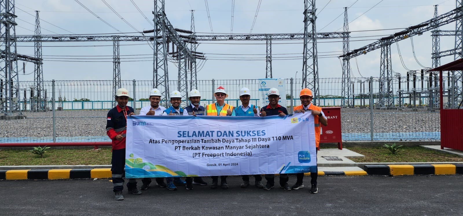 PLN Sukses Operasikan Tambah Daya Tahap Ketiga 110 MVA PT Freeport Indonesia di Kawasan Ekonomi Khusus JIIPE Gresik