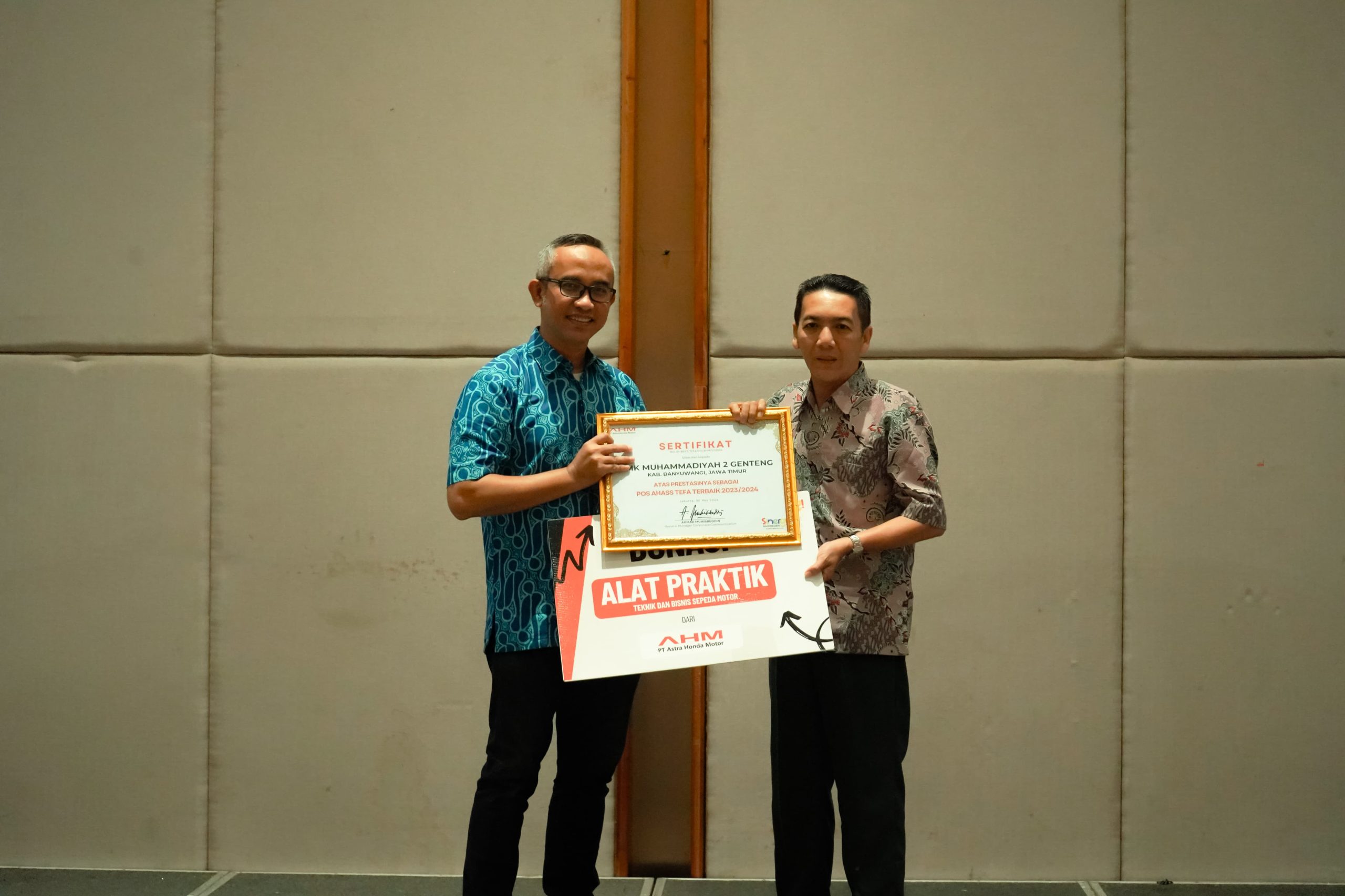 Pos AHASS TEFA SMK Binaan MPM Honda Jatim Terbaik Versi AHM.
