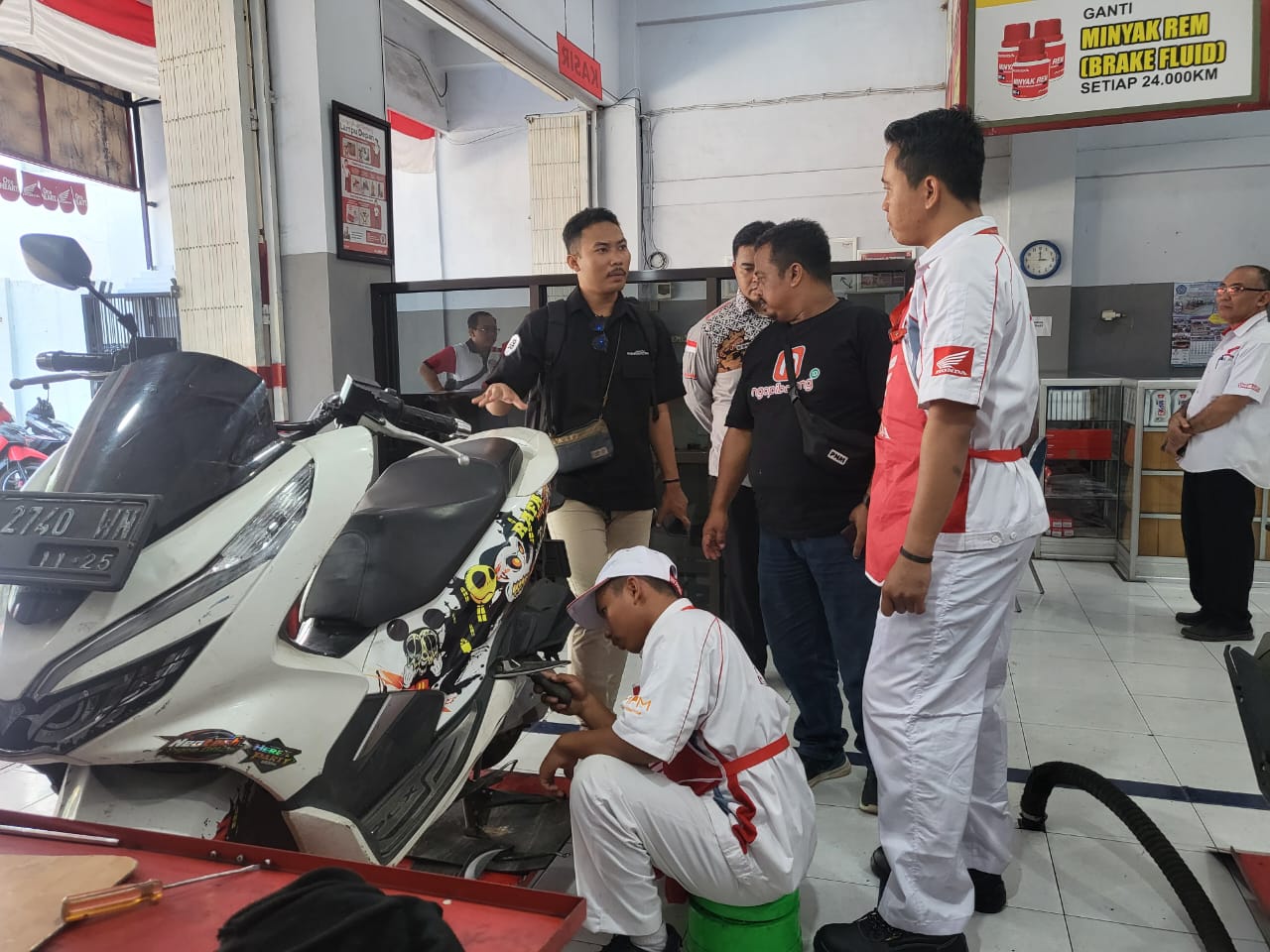 MPM Honda Jatim Ajak Jurnalis Rasakan Layanan Pos AHASS TEFA SMK