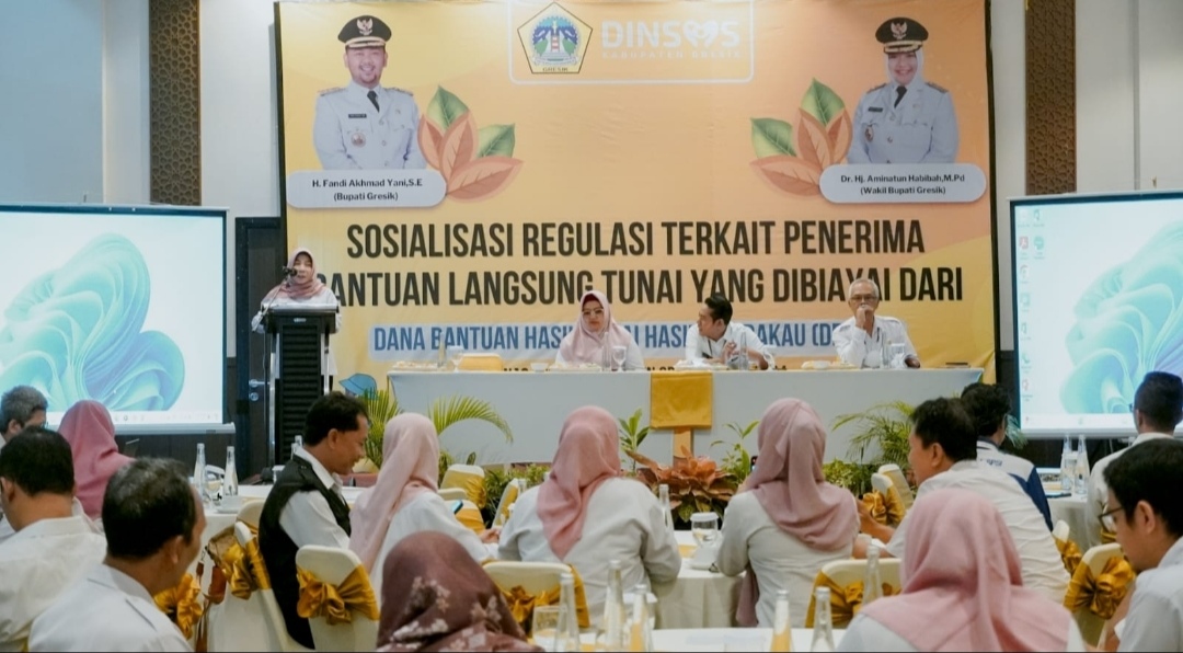 Wabup Gresik Sosialisasikan Regulasi Penerima BLT DBHCHT 2024