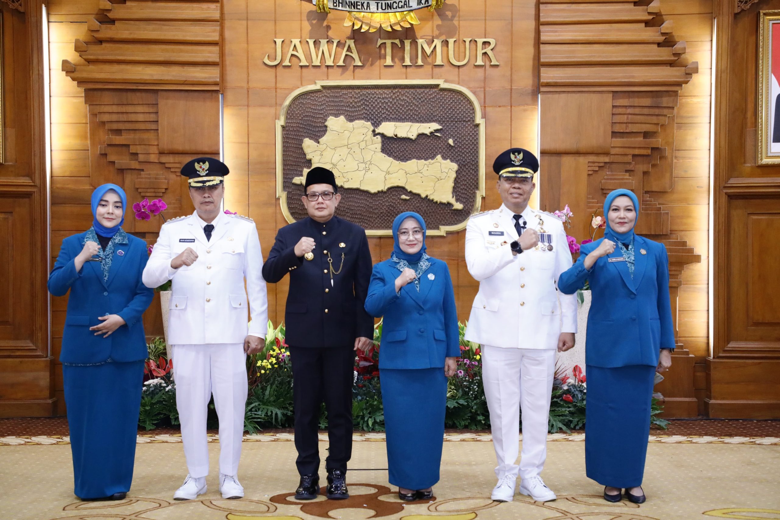 Pj Gubernur Adhy Lantik Pj. Wali Kota Malang dan Pj. Bupati Magetan
