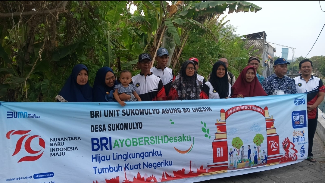 BRI Unit Sukomulyo Gresik Inisiasi Program Lomba Bersih Desa