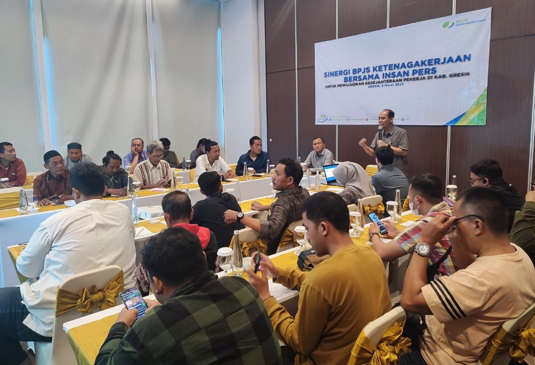 BPJS Ketenagakerjaan Gresik Masif Sosialisasikan Program JMO dan JKP